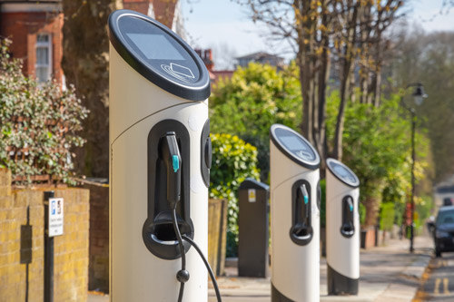 EV charging point in North London